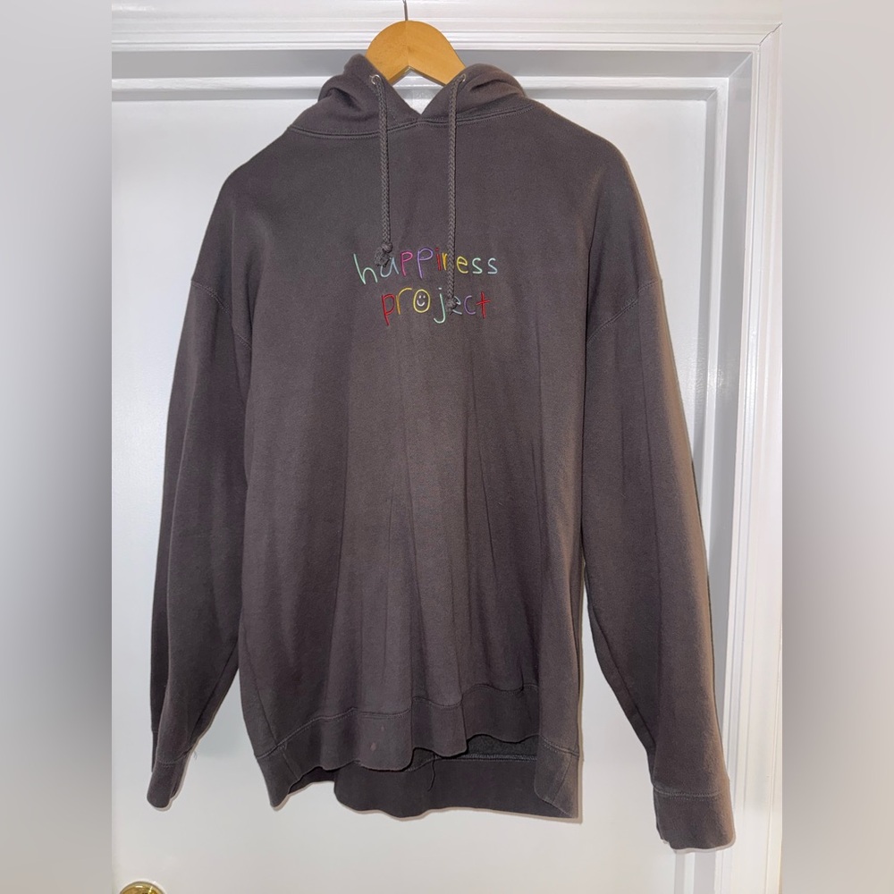 XL Unisex Charcoal Happiness Project Hoodie